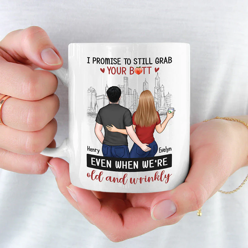 I Love You From The Bottom Of My Heart - Couple Personalized Custom Mug - Gift For Husband Wife, Anniversary - Image 2
