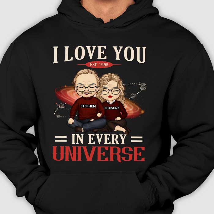 I Love You In Every Universe - Gift For Couples, Husband Wife - Personalized T-shirt, Hoodie - Image 3