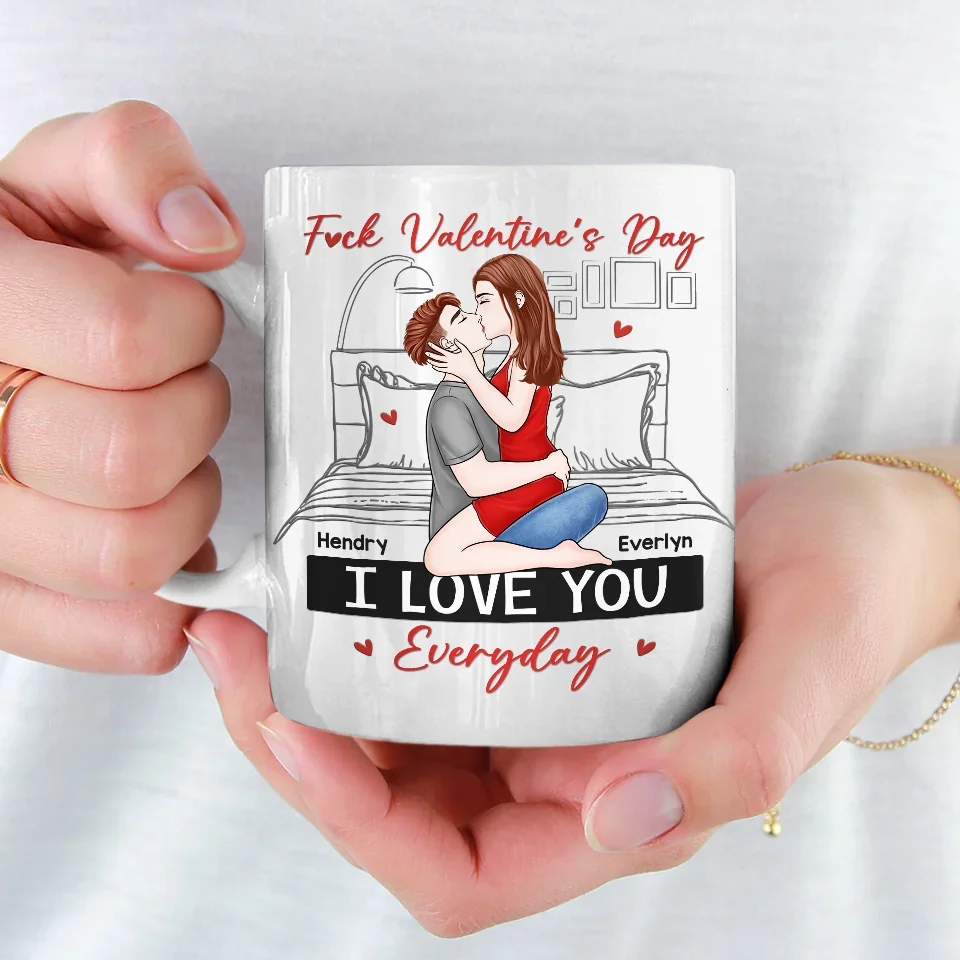 I Love You More Than Chocolate - Couple Personalized Custom Mug - Valentine Gift For Husband Wife, Anniversary - Image 3