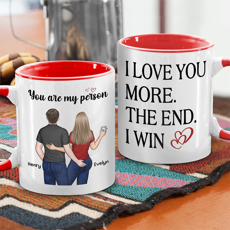 I Love You More Than I Can Say - Couple Personalized Custom Accent Mug - Gift For Husband Wife, Anniversary - Image 2
