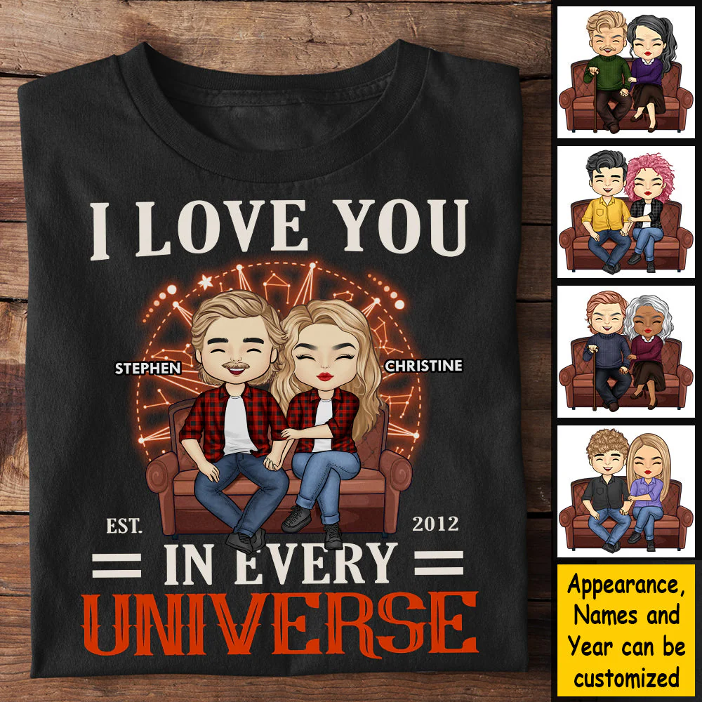 I Love You - Personalized T-shirt, Hoodie - Gift For Couples, Husband Wife - Image 3