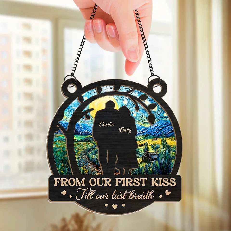I Love You With All Of Me - Couple Personalized Window Hanging Suncatcher - Gift For Husband Wife, Anniversary - Image 3