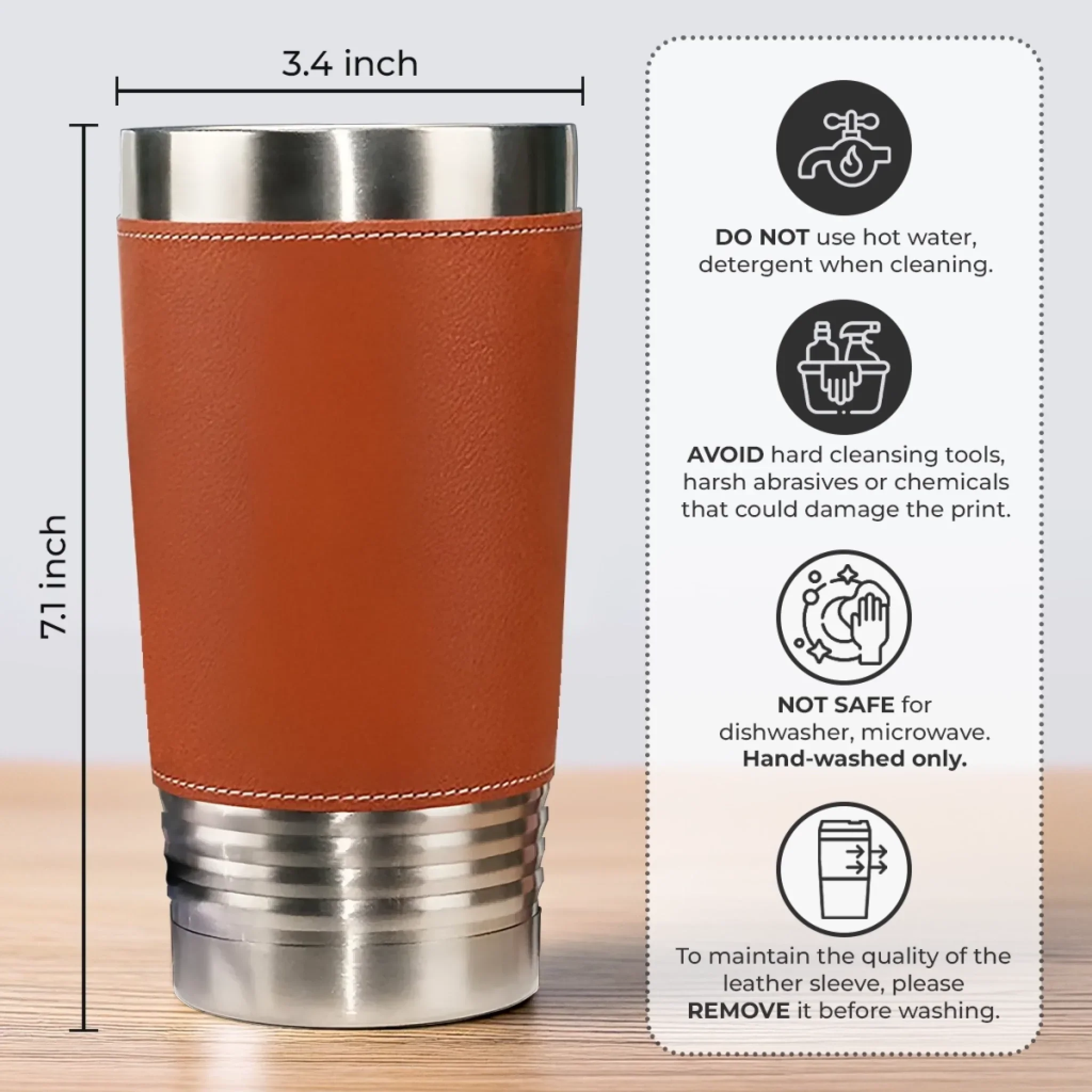 I Make Your Day, Admit It - Dog Personalized Custom Printed Leather Tumbler - Father's Day, Gift For Pet Owners, Pet Lovers - Image 4