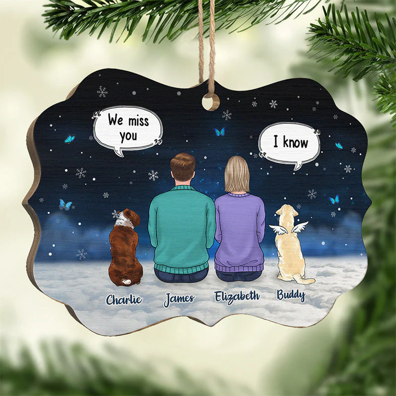 I Miss You More Each Day - Memorial Personalized Custom Ornament - Wood Benelux Shaped - Christmas Gift, Sympathy Gift For Pet Owners, Pet Lovers - Image 3