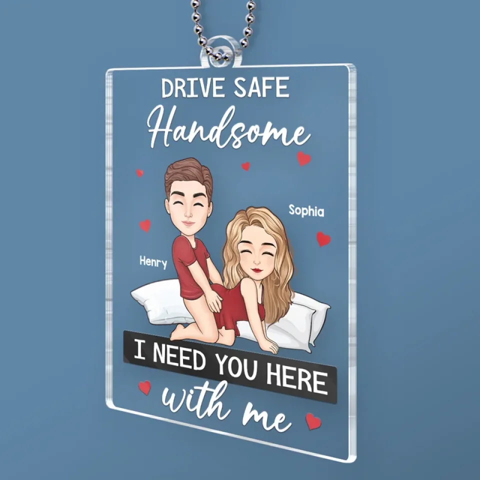 I Need You Here With Me - Couple Personalized Custom Car Ornament - Acrylic Custom Shaped - Gift For Husband Wife, Anniversary - Image 3