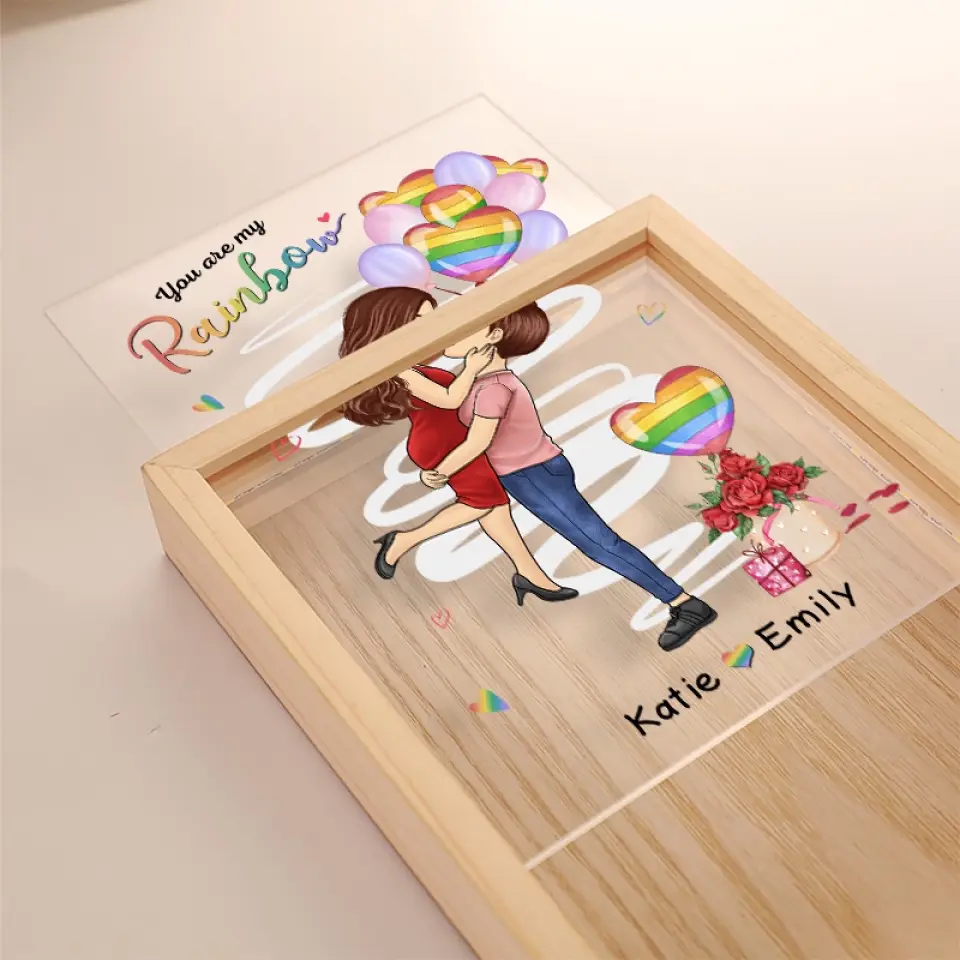 I Need You Like A Heart Needs A Beat - Couple Personalized Custom Frame Light Box - Gift For Husband Wife, Anniversary, LGBTQ+ - Image 4