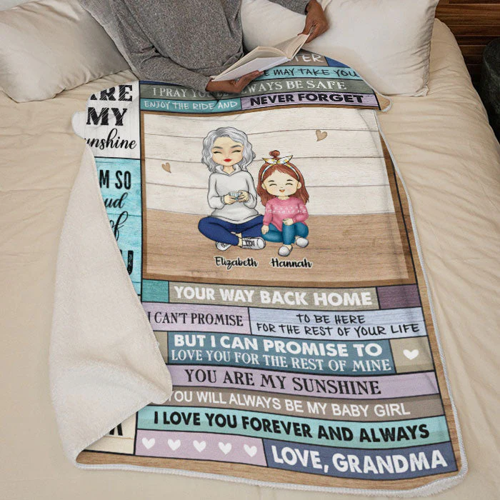 I Pray You'll Always Be Safe - Family Personalized Custom Blanket - Christmas Gift For Family Members - Image 4