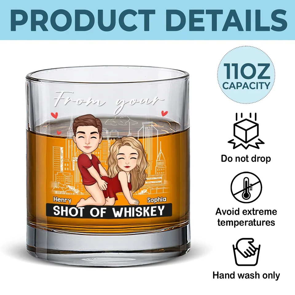 I Promise To Always Be By Your Side - Couple Personalized Custom Whiskey Glass - Gift For Husband Wife, Anniversary - Image 5