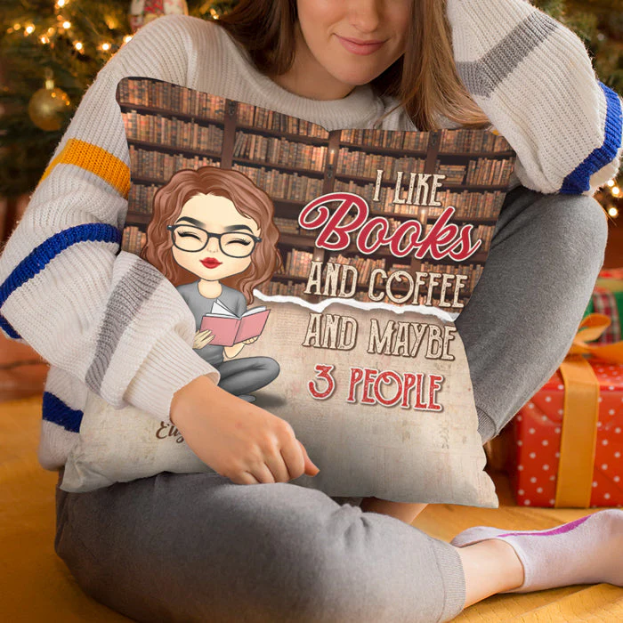 I Read Books I Drink Coffee And I Know Things - Personalized Pillow (Insert Included) - Image 4