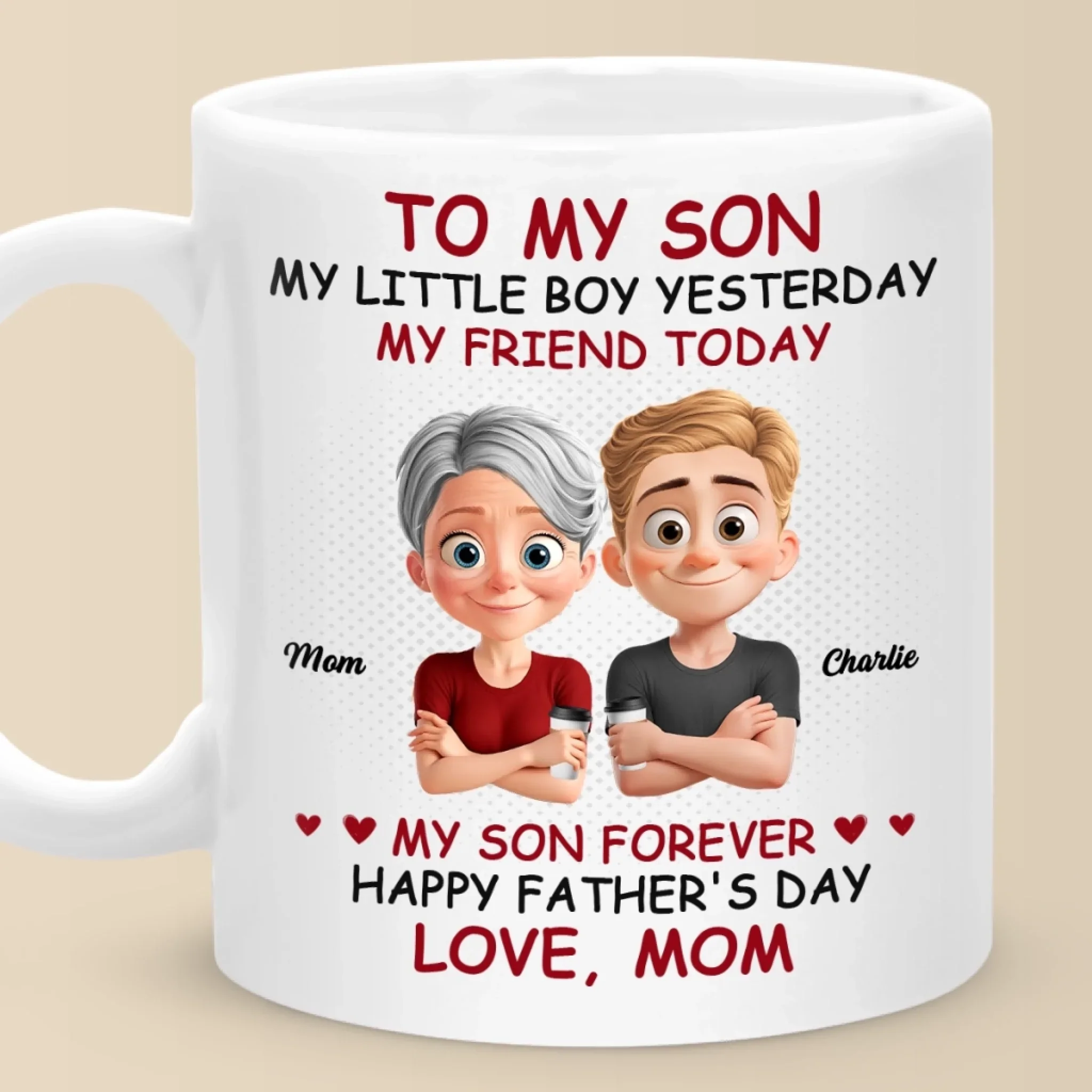 I See The Best Parts Of Me In You - Family Personalized Custom Mug - Father's Day, Gift For Son