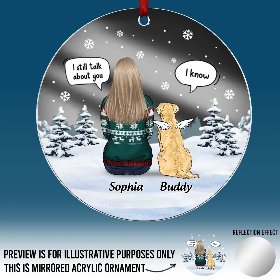 I Still Miss You - Memorial Personalized Custom Mirrored Acrylic Ornament - Sympathy Gift, Christmas Gift For Pet Owners, Pet Lovers - Image 2
