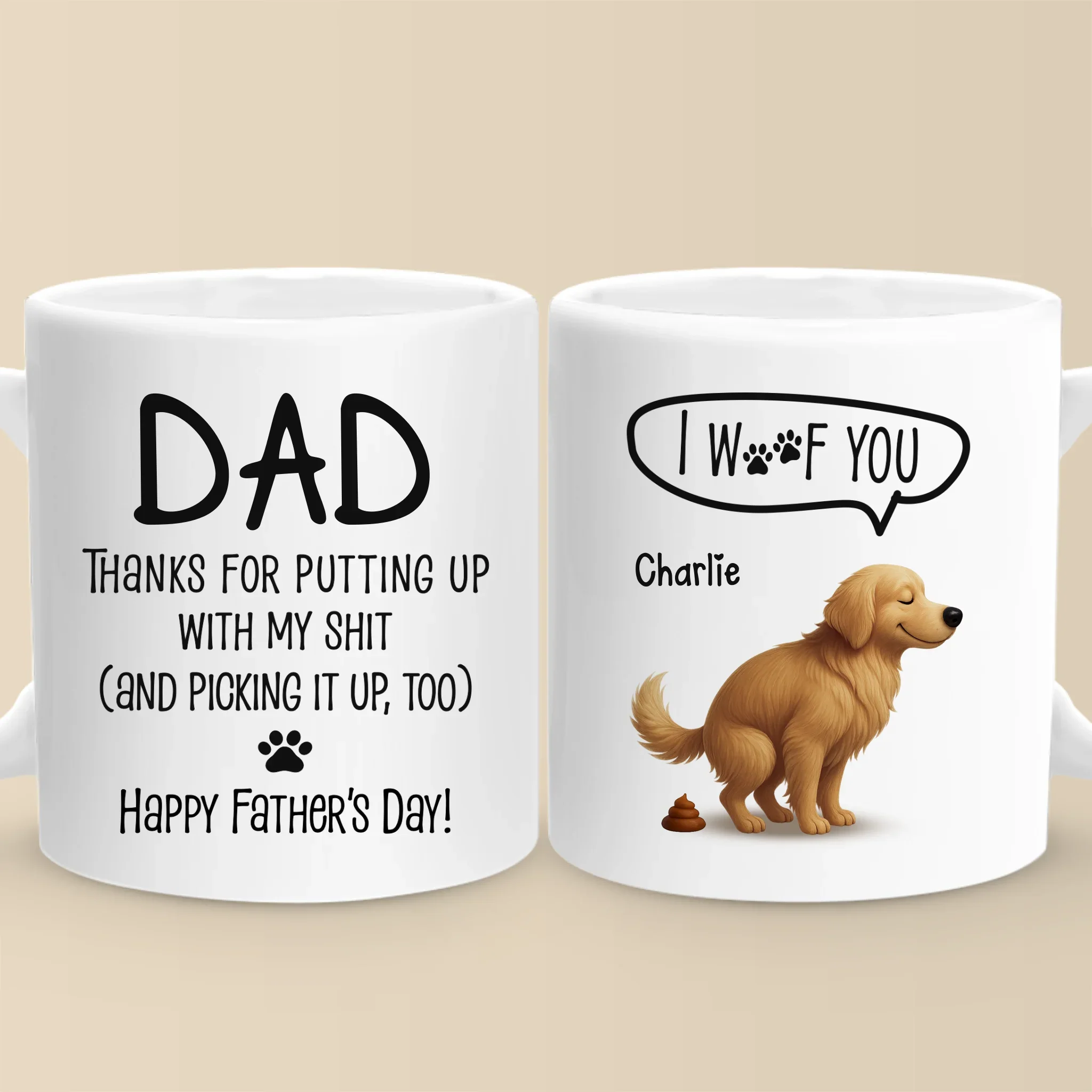 I Trained You Well, Dad - Dog Personalized Custom Mug - Father's Day, Gift For Pet Owners, Pet Lovers - Image 2