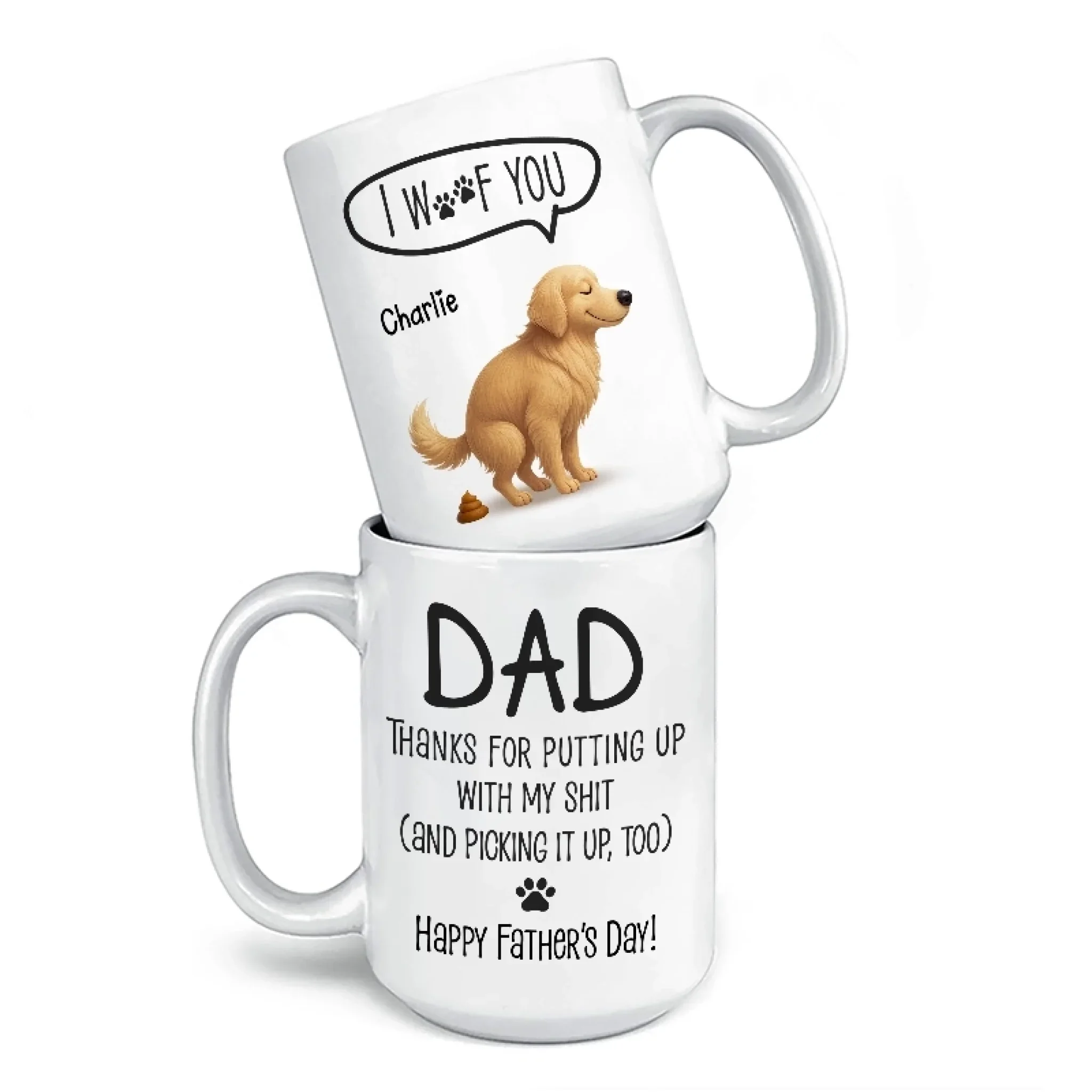I Trained You Well, Dad - Dog Personalized Custom Mug - Father's Day, Gift For Pet Owners, Pet Lovers - Image 4