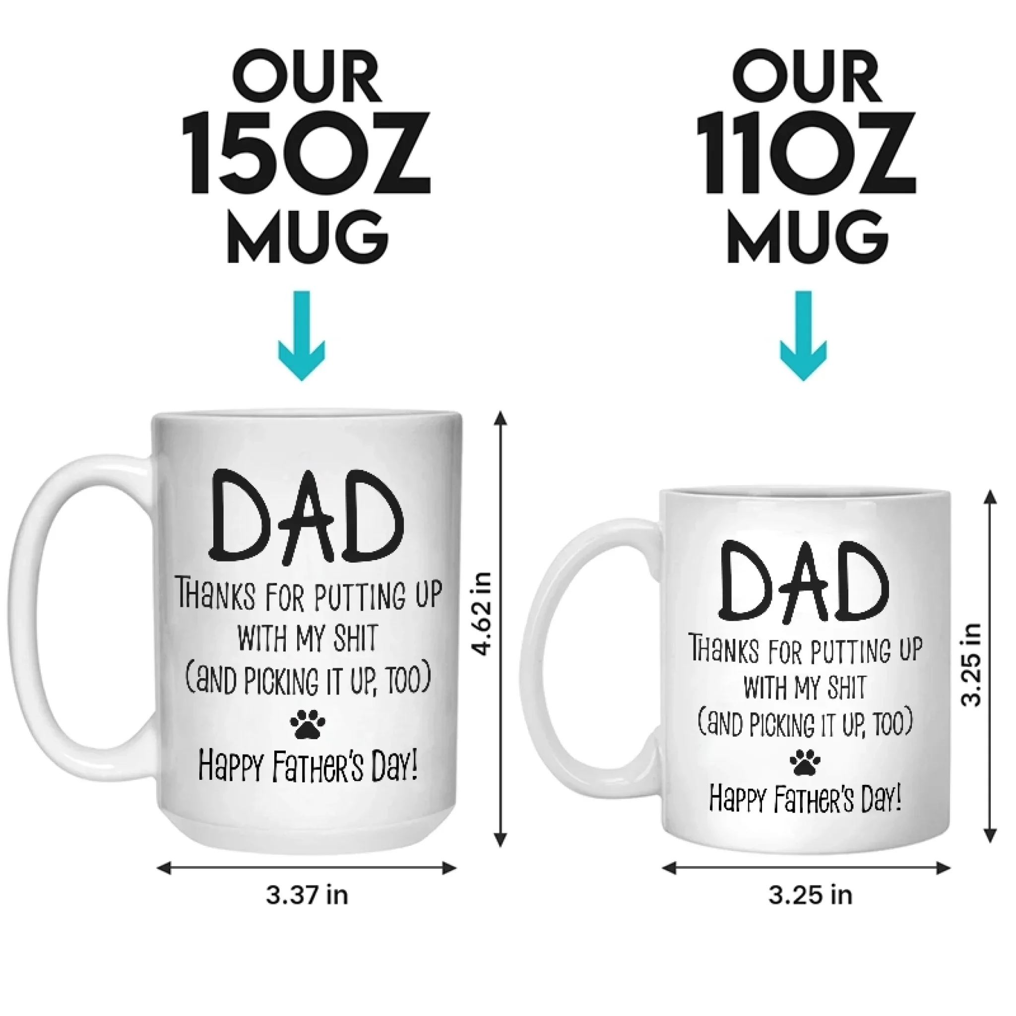 I Trained You Well, Dad - Dog Personalized Custom Mug - Father's Day, Gift For Pet Owners, Pet Lovers - Image 5