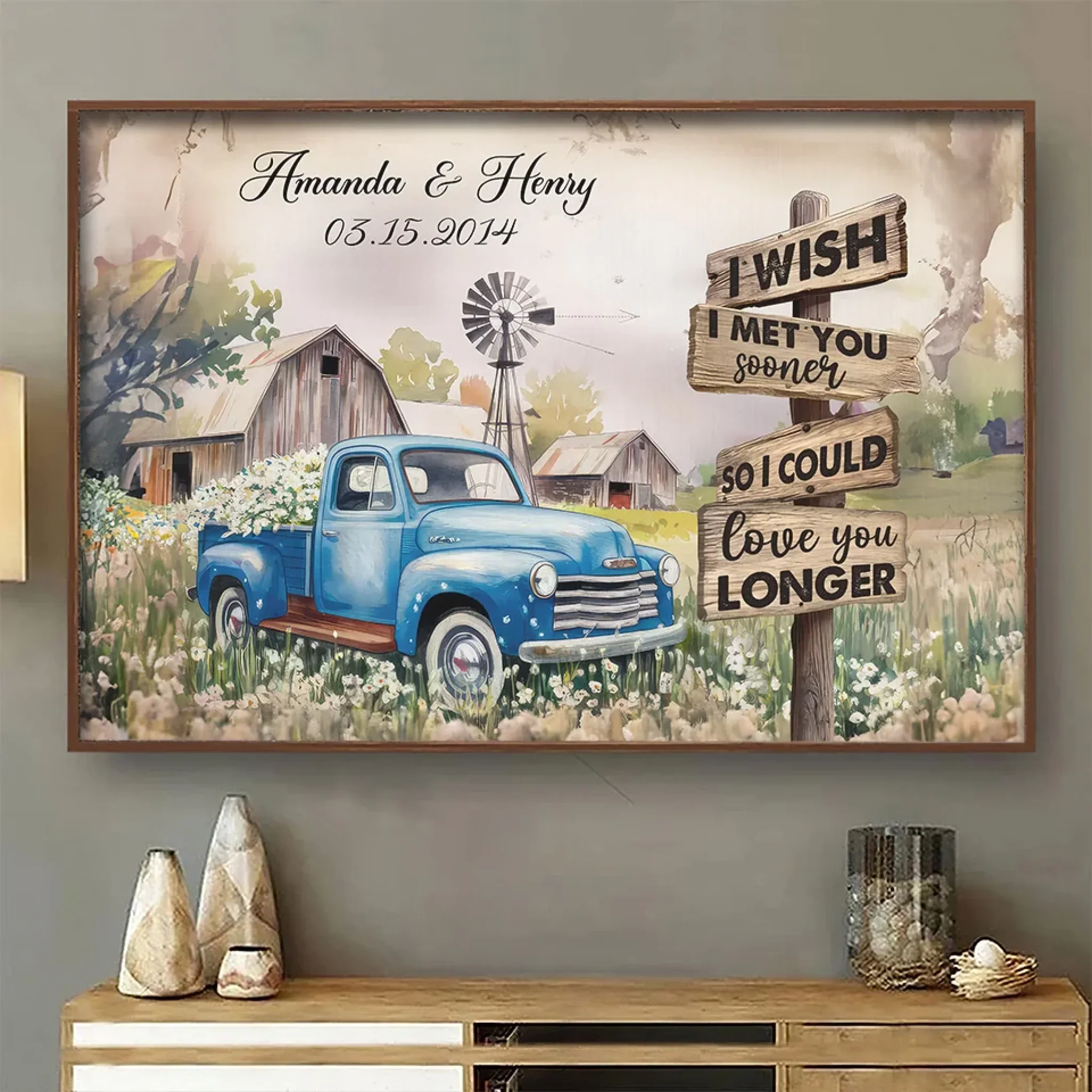 I Treasure Every Moment We Have - Couple Personalized Custom Horizontal Poster - Gift For Husband Wife, Anniversary - Image 3
