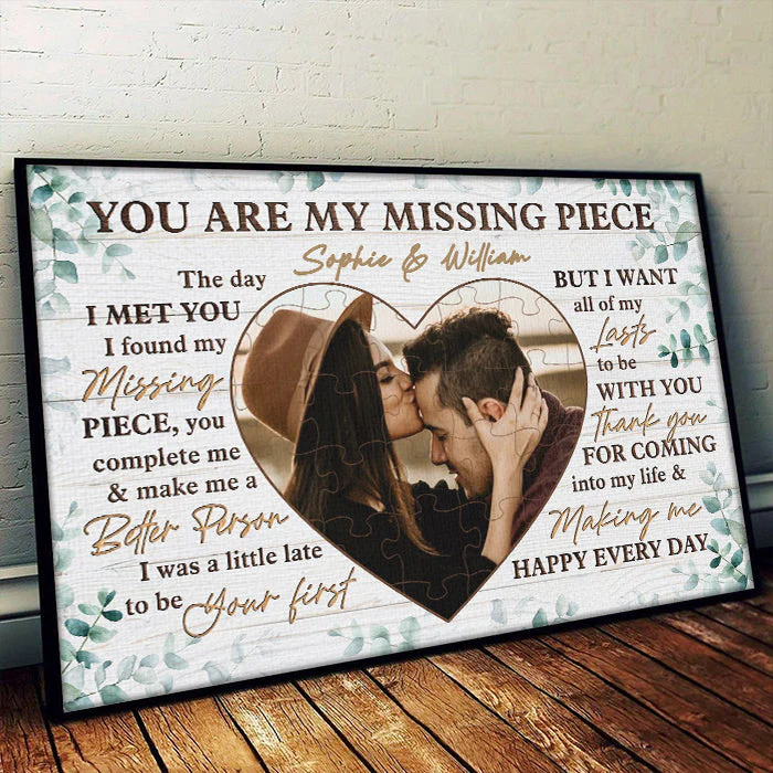 I Want All Of My Lasts To be With You - Upload Image, Gift For Couples - Personalized Horizontal Poster - Image 2