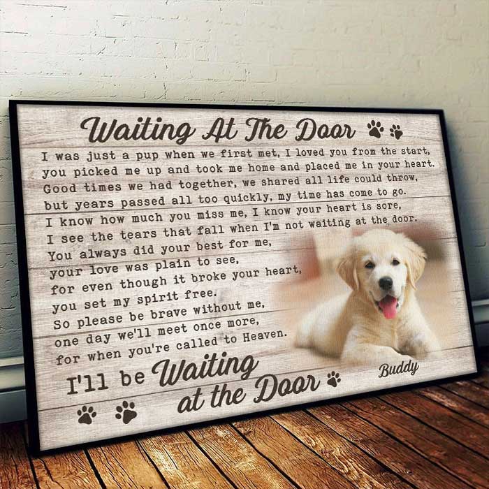 I Was Just A Pup When We First Met - Dog & Cat Personalized Custom Horizontal Poster - Upload Image, Gift For Pet Owners, Pet Lovers - Image 2