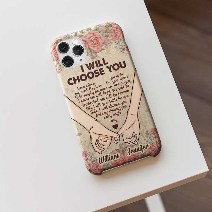 I Will Choose You Every Single Day - Gift For Couples, Personalized Phone Case - Image 2