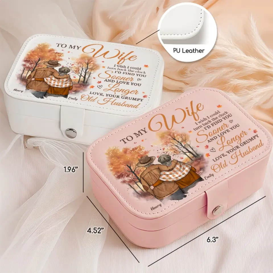 I Wish I Could Turn Back The Clock - Couple Personalized Custom Jewelry Case - Gift For Husband Wife, Anniversary - Image 6