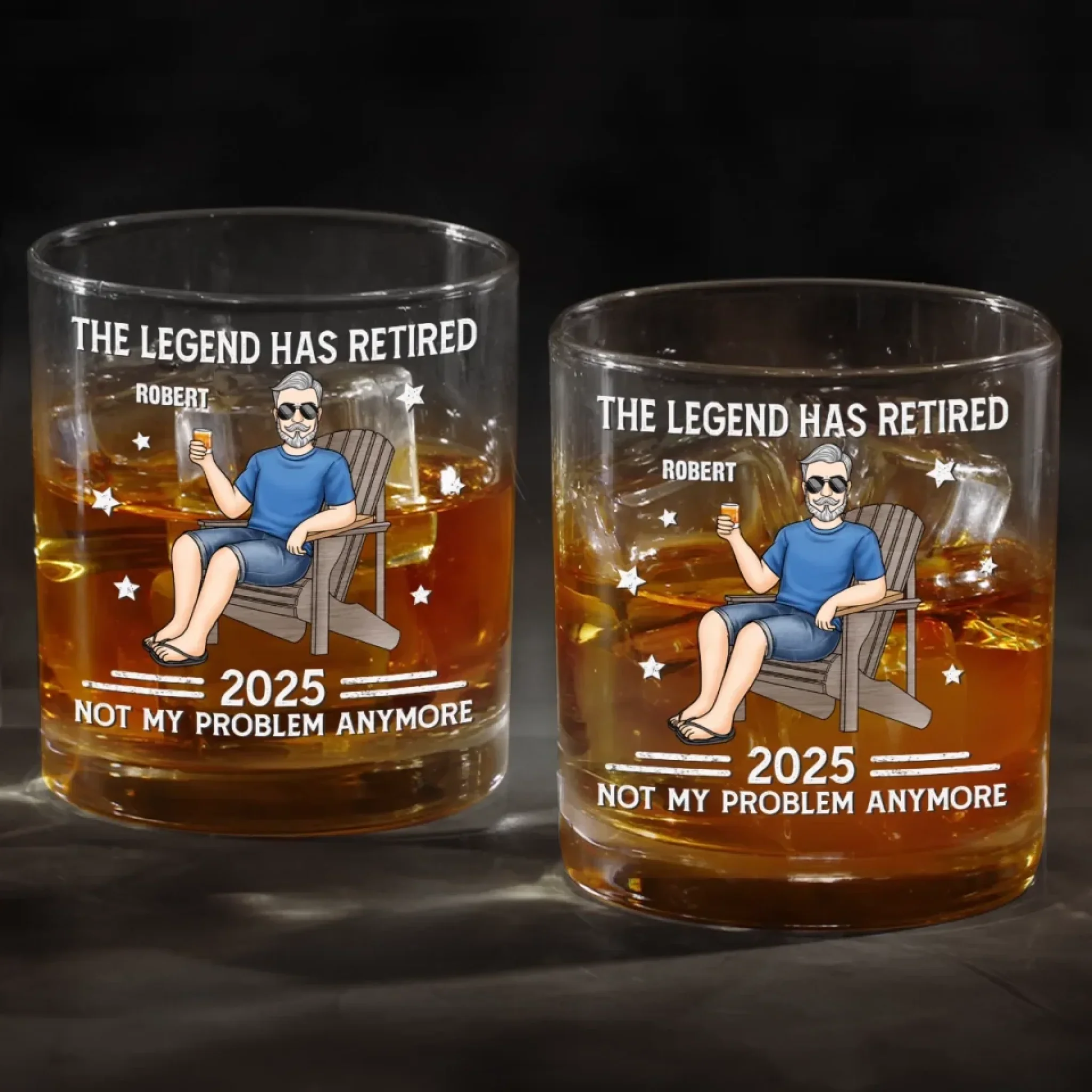 I Worked My Whole Life For This Glass - Family Personalized Custom Whiskey Glass - Father's Day, Gift For Dad, Grandpa - Image 4