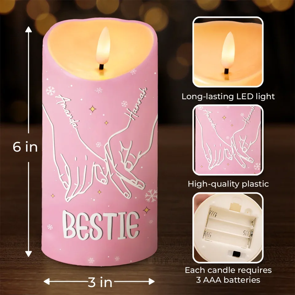 If Anyone Hurts You, They’ll Regret It - Bestie Personalized Custom LED Candle - Christmas Gift For Best Friends, BFF, Sisters - Image 4