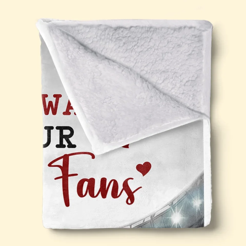 I'll Always Be Your Biggest Fan - Family  Personalized Custom Blanket - Gift For Family Members, Sport Lovers, Sport Players - Image 4