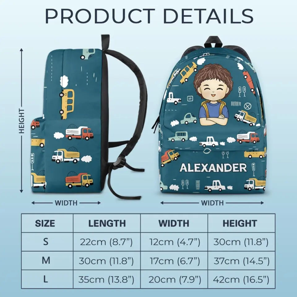 I'm Back - Personalized Custom Kid Backpack - Back To School Gift For Kid - Image 6