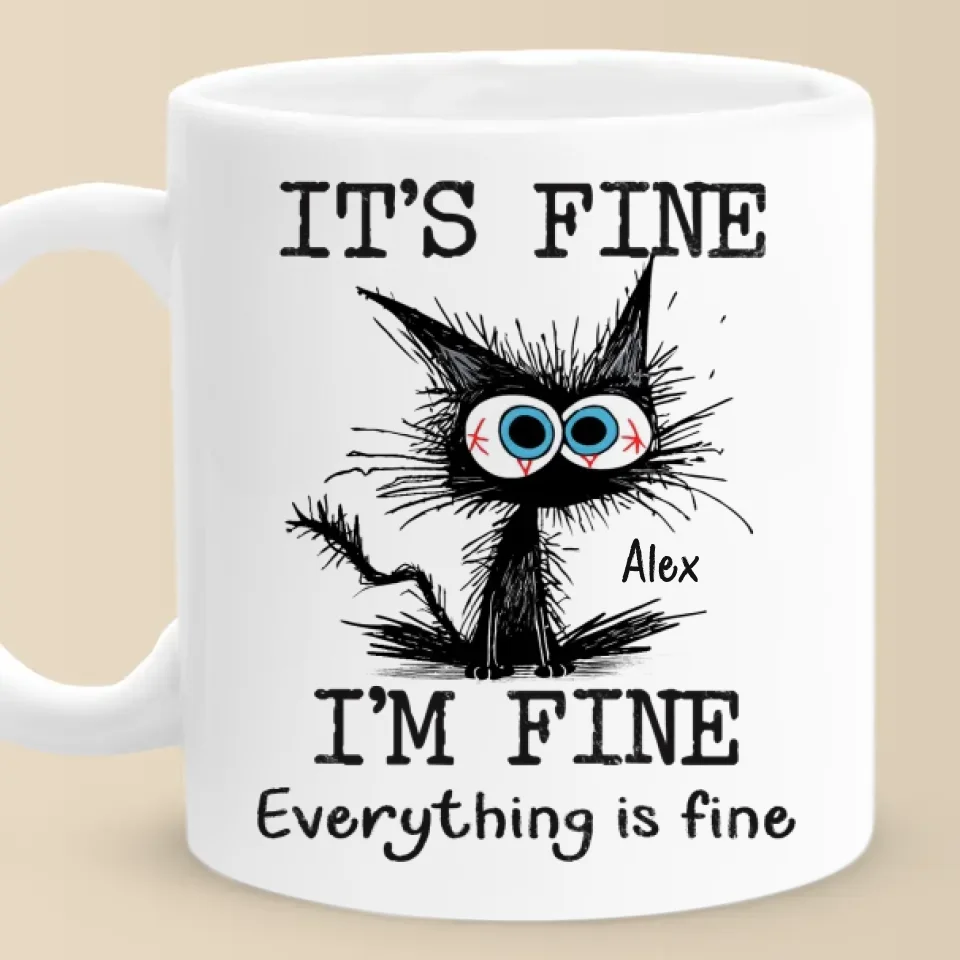 I’m Fine, Just Figuring Things Out - Friend Personalized Custom Mug - Christmas Gift For Best Friends, Sisters, Family Members, Coworkers - Image 2