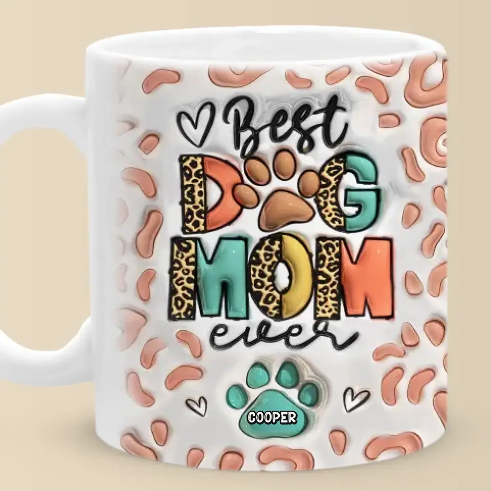 I'm Just A Full-Time Dog Mom - Dog Personalized Custom 3D Inflated Effect Printed Mug - Gift For Pet Owners, Pet Lovers - Image 2