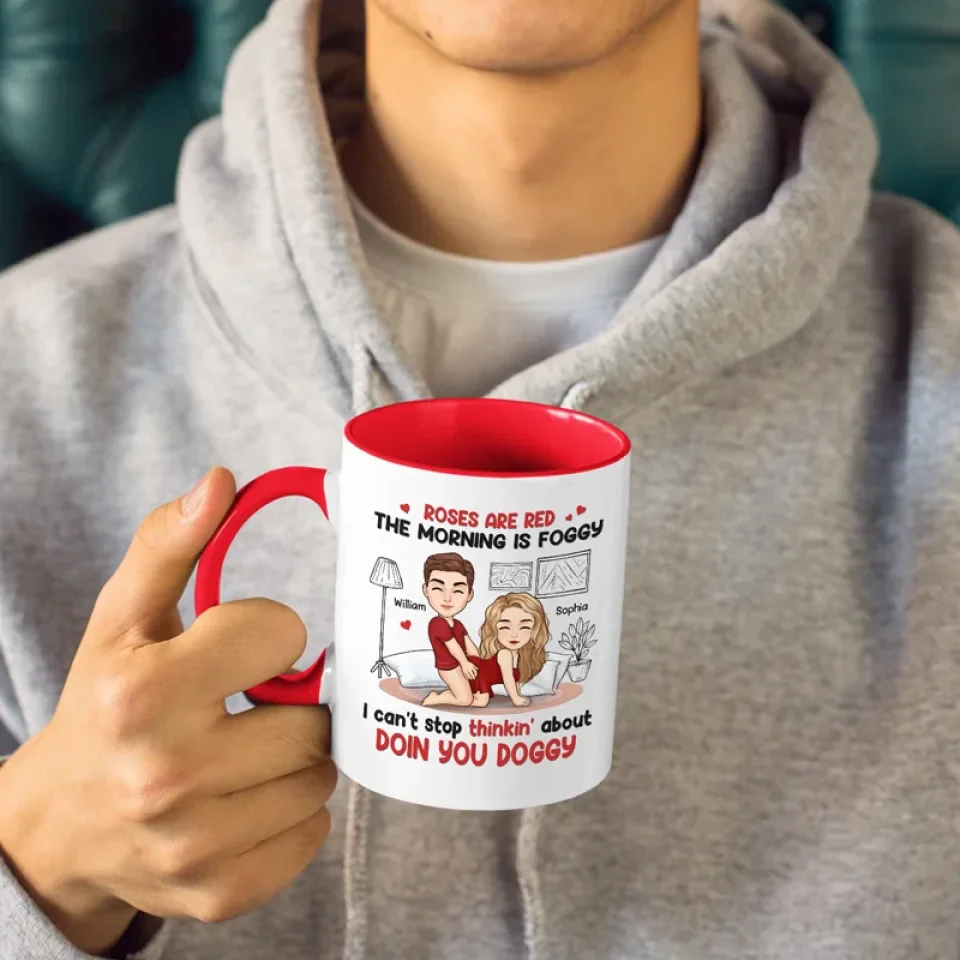 I'm Naughty But You Like It - Couple Personalized Custom Accent Mug - Gift For Husband Wife, Anniversary - Image 4