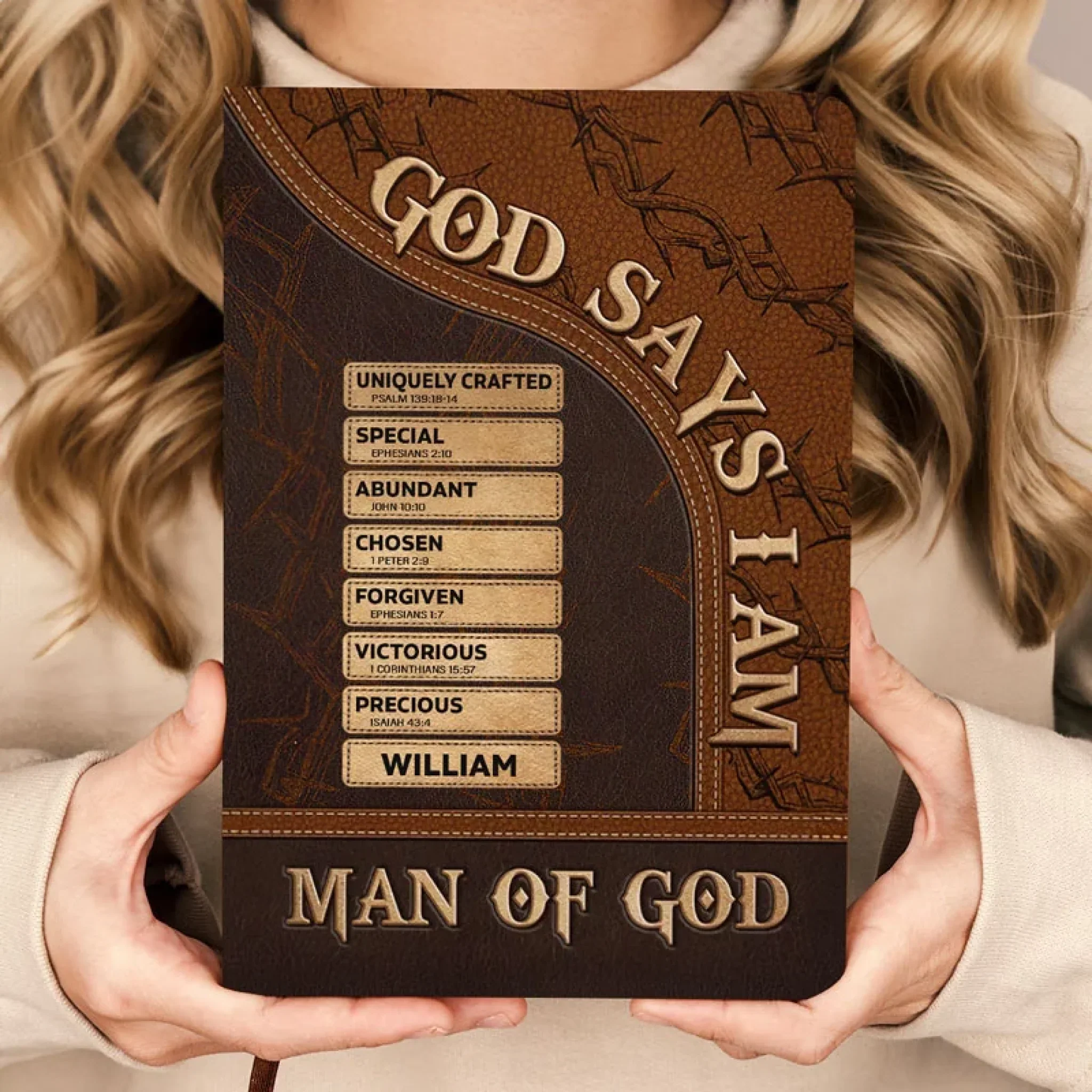 I’m Not Perfect, But I’m Perfectly Me - Family Personalized Custom Leather Journal - Gift For Yourself, Best Friends, Siblings, Family Members - Image 3