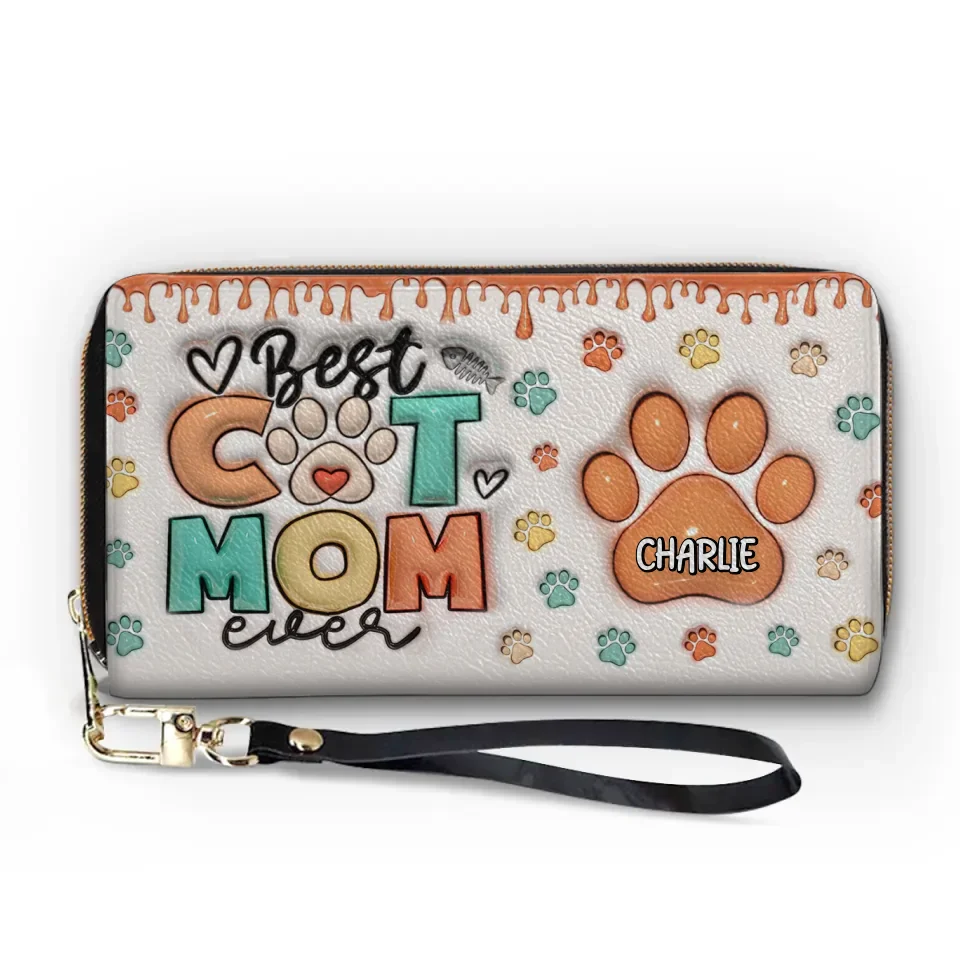 I'm The Best Fur Mom - Dog & Cat Personalized Custom 3D Inflated Effect Printed Leather Long Wallet -  Gift For Pet Owners, Pet Lovers - Image 2