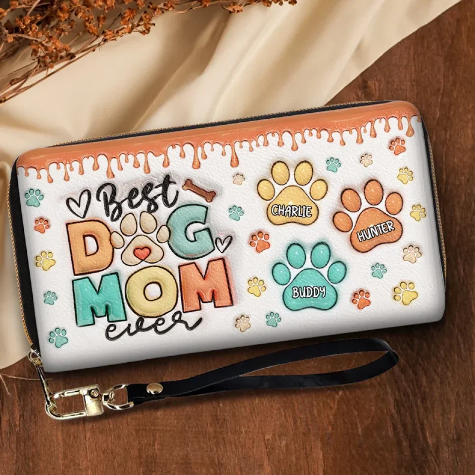 I'm The Best Fur Mom - Dog & Cat Personalized Custom 3D Inflated Effect Printed Leather Long Wallet -  Gift For Pet Owners, Pet Lovers - Image 3