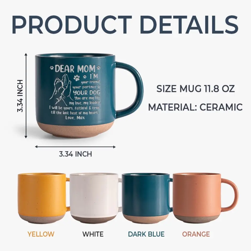 I'm Your Friend - Dog Personalized Custom Pottery Mug - Gift For Pet Owners, Pet Lovers - Image 5