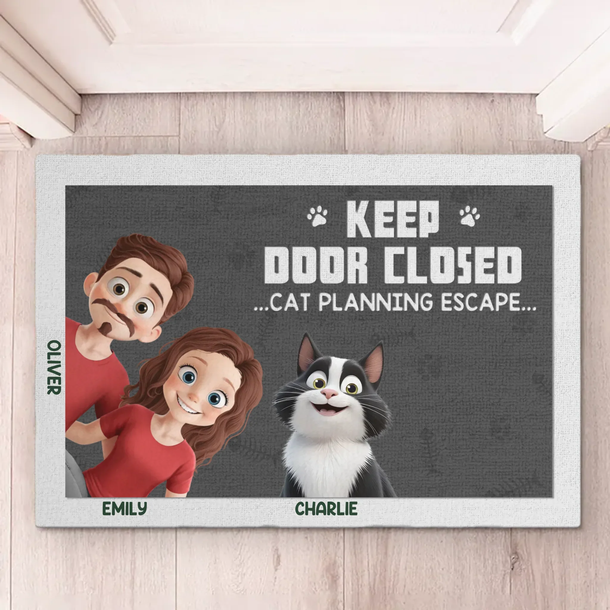 In A World Full Of Chaos, Cats Bring Peace - Cat Personalized Custom Home Decor Decorative Mat - House Warming Gift For Pet Owners, Pet Lovers - Image 2