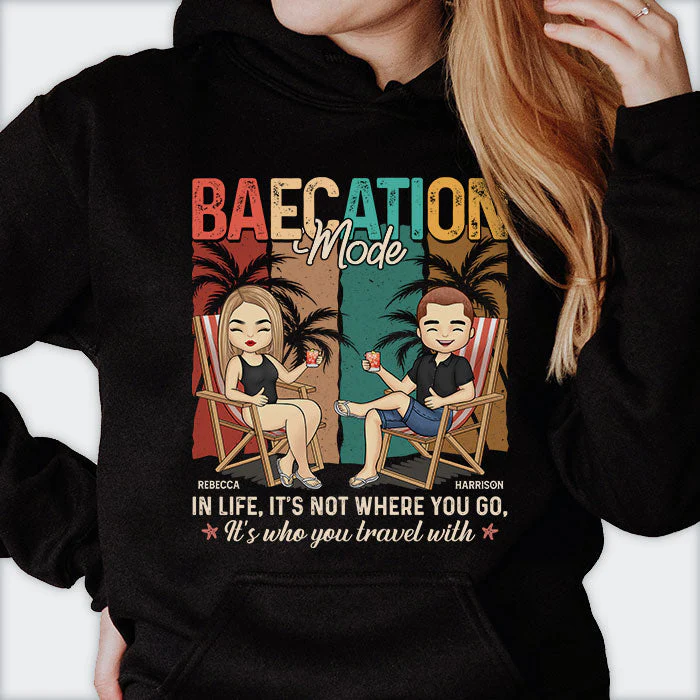 In Life, It's Not Where You Go, It's Who You Travel With - Personalized Unisex T-Shirt, Hoodie, Sweatshirt - Gift For Couple, Husband Wife, Anniversary, Engagement, Wedding, Marriage Gift - Image 2