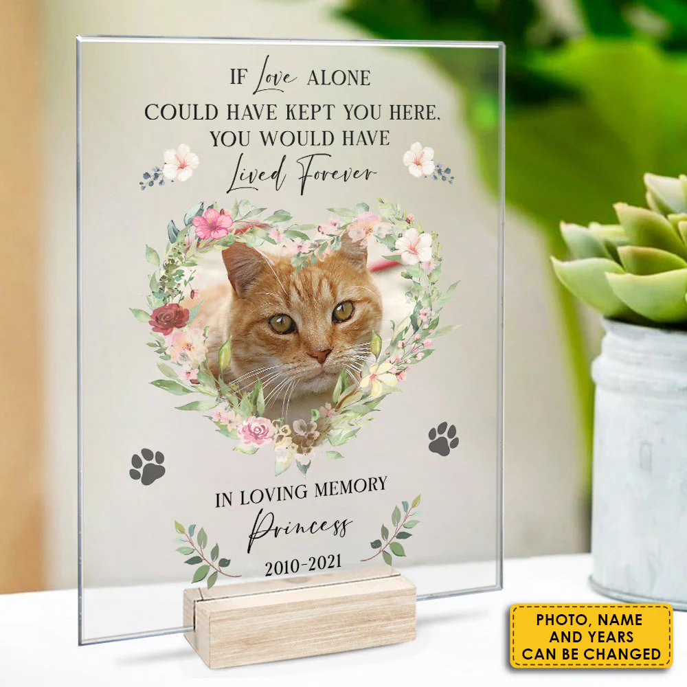 In Loving Memory, In Our Hearts Forever - Upload Image - Personalized Acrylic Plaque - Image 3