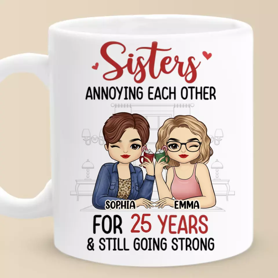 In My Friend, I Find A Second Self - Bestie Personalized Custom Mug - Gift For Best Friends, BFF, Sisters - Image 2