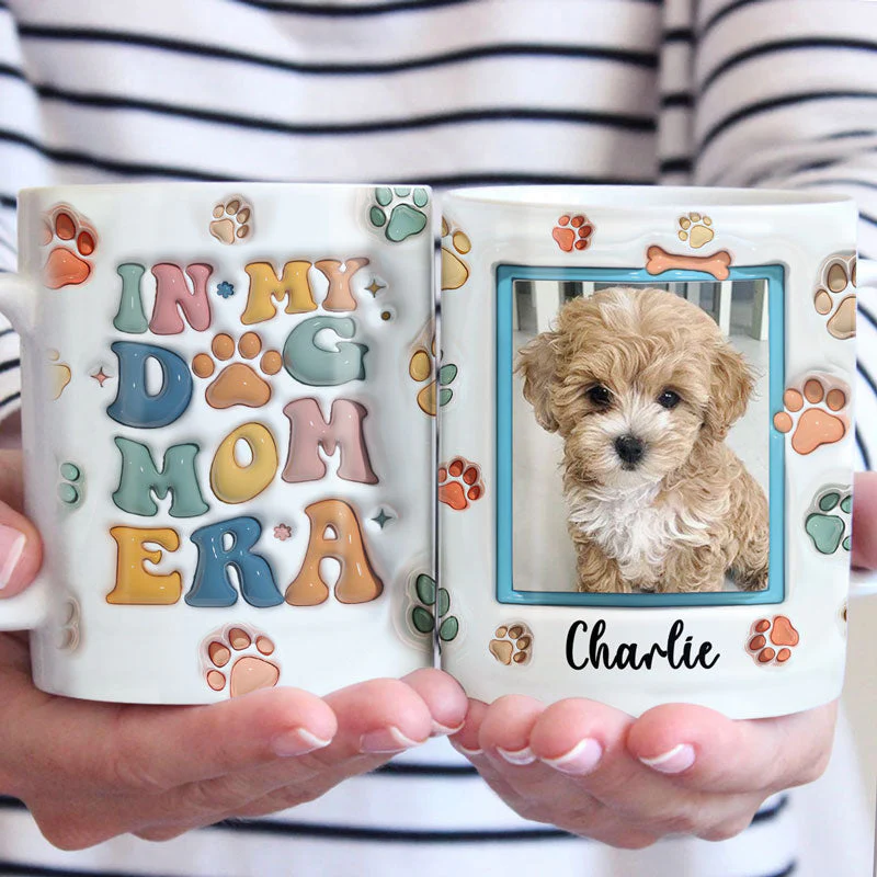 In My Fur Dad Era - Dog & Cat Personalized Custom 3D Inflated Effect Printed Mug - Gift For Pet Owners, Pet Lovers - Image 2