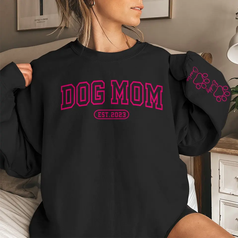 In My Pet's Eyes, I Find Endless Love - Dog & Cat Personalized Custom Unisex Sweatshirt With Design On Sleeve - Gift For Pet Owners, Pet Lovers - Image 3