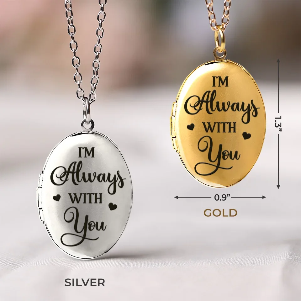 In Our Hearts, You’ll Live Forever - Memorial Personalized Custom Locket Necklace - Sympathy Gift For Family Members - Image 5