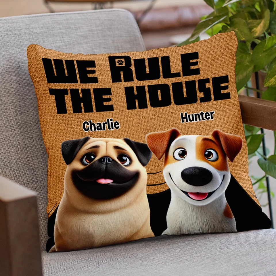 In This House, The Dog Is The Boss - Dog Personalized Custom Pillow - Gift For Pet Owners, Pet Lovers - Image 3