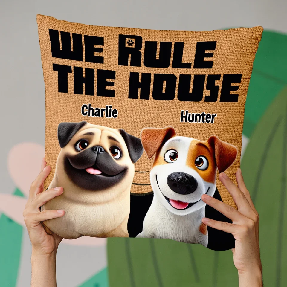 In This House, The Dog Is The Boss - Dog Personalized Custom Pillow - Gift For Pet Owners, Pet Lovers - Image 4