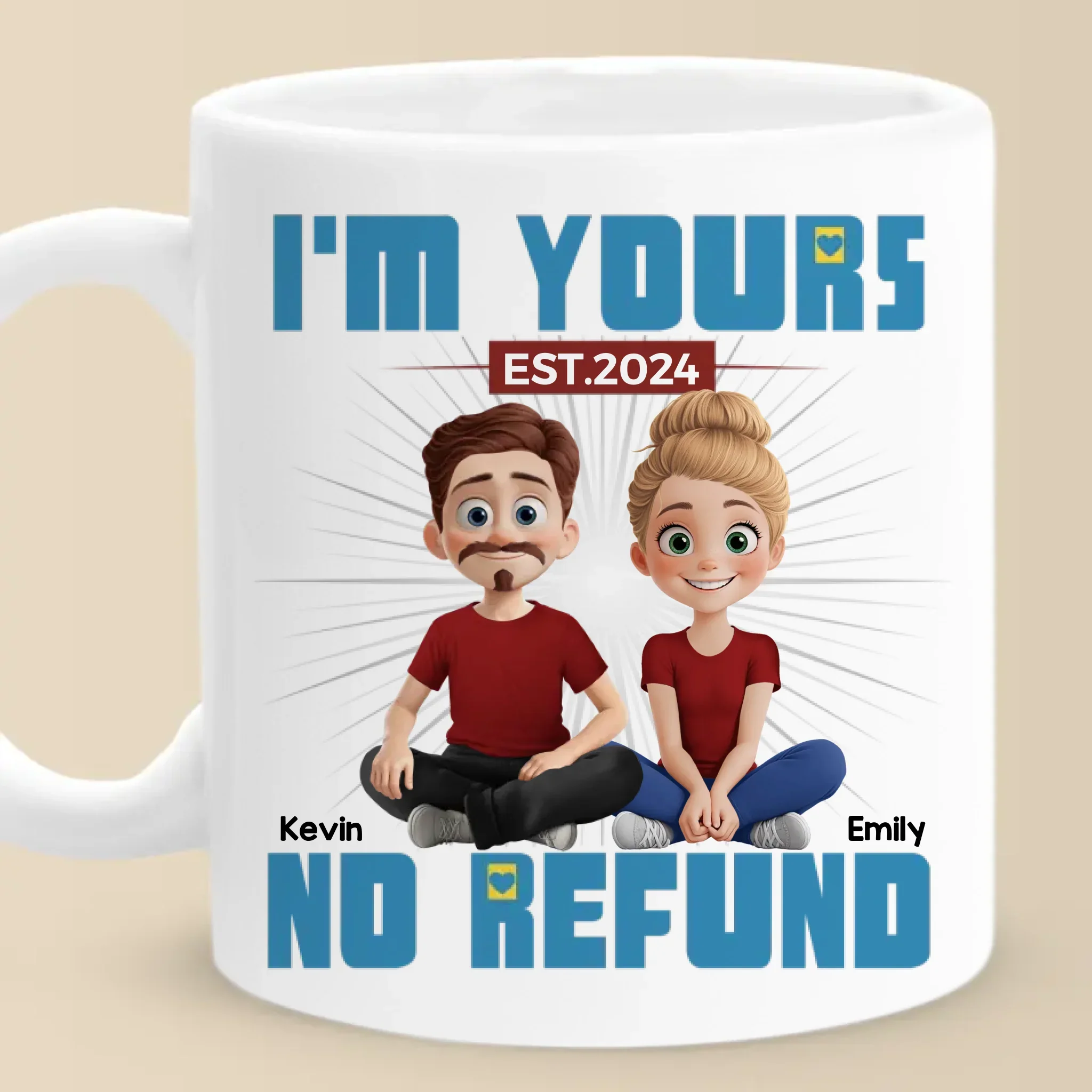In Your Arms, I’m Home - Couple Personalized Custom Mug - Gift For Husband Wife, Anniversary - Image 2