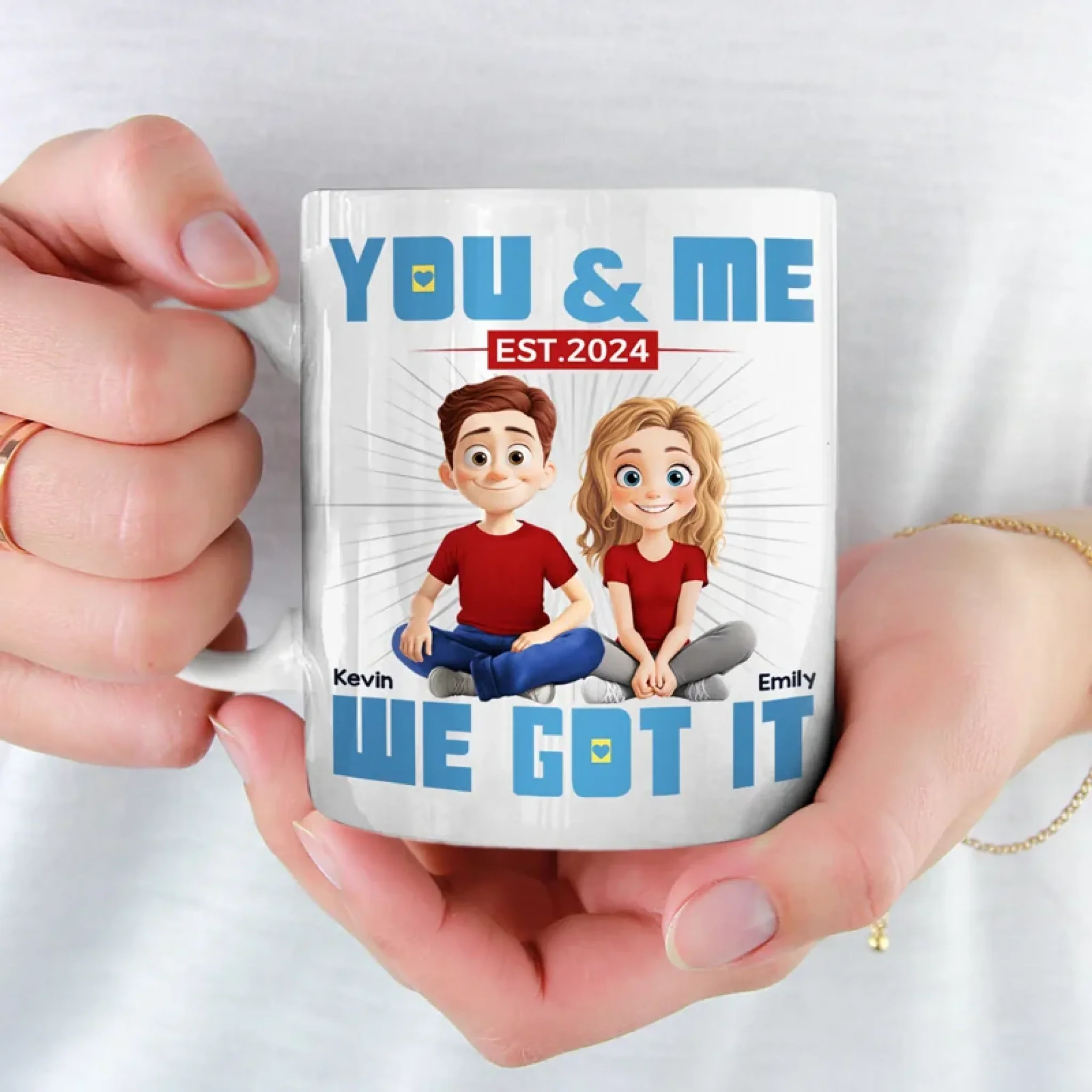 In Your Arms, I’m Home - Couple Personalized Custom Mug - Gift For Husband Wife, Anniversary - Image 3