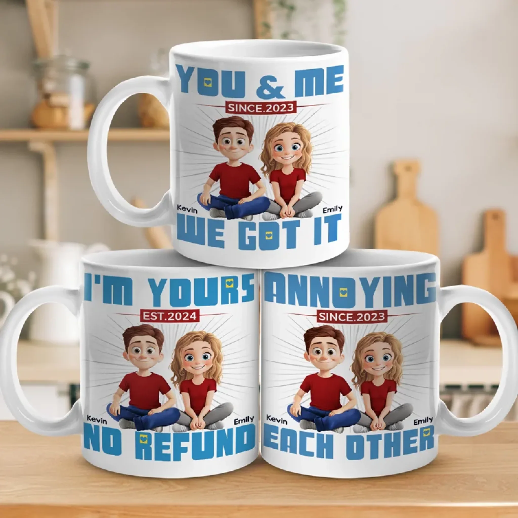 In Your Arms, I’m Home - Couple Personalized Custom Mug - Gift For Husband Wife, Anniversary - Image 4