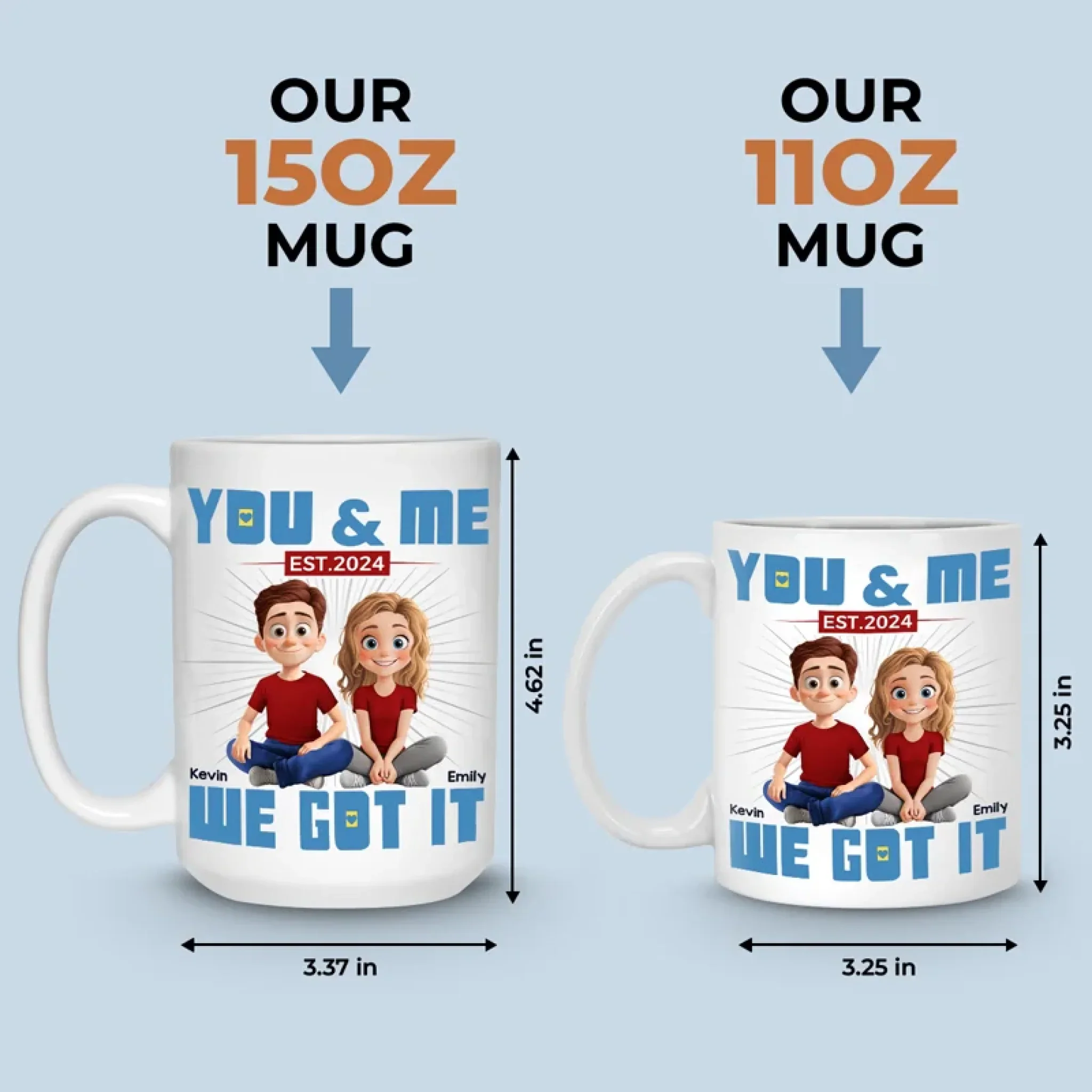 In Your Arms, I’m Home - Couple Personalized Custom Mug - Gift For Husband Wife, Anniversary - Image 5