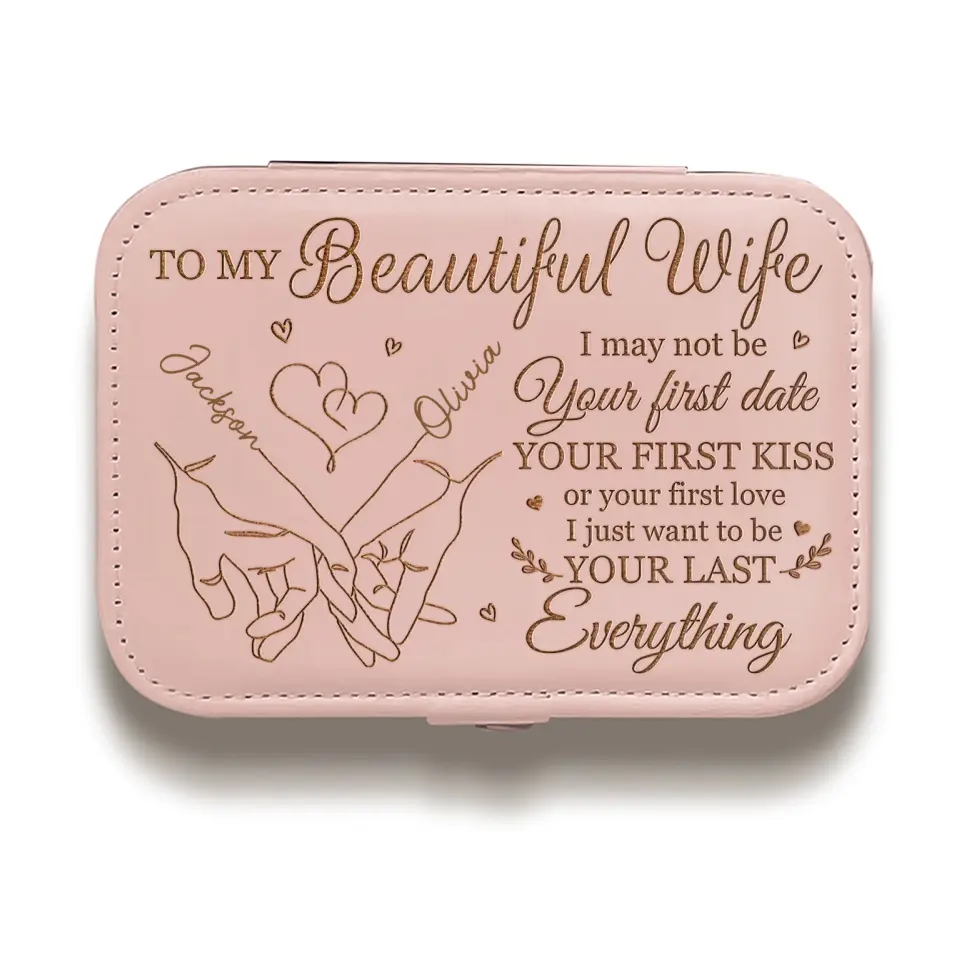 In Your Hand, I Find Comfort And Love - Couple Personalized Custom Jewelry Case - Gift For Husband Wife, Anniversary - Image 2