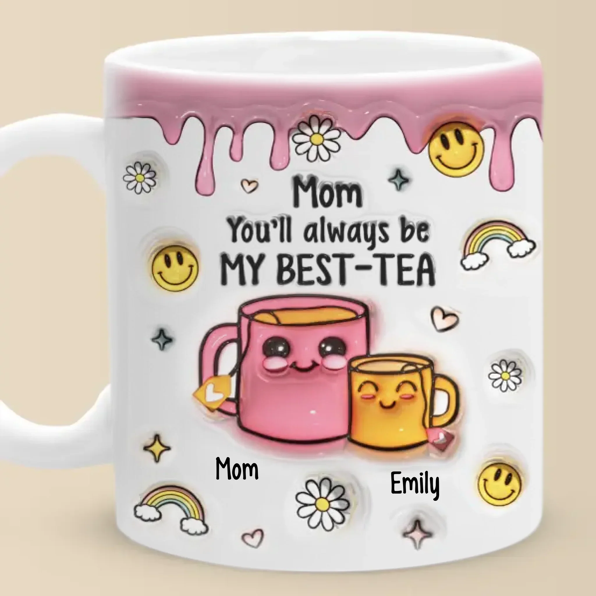 Infinite Love, Unbreakable Bond - Family Personalized Custom 3D Inflated Effect Printed Mug - Gift For Mom, Daughter - Image 3