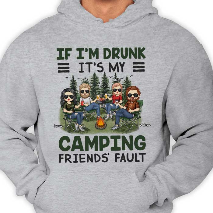 It's My Camping Friend's Fault - Personalized Unisex T-shirt, Hoodie - Gift For Camping Lovers, Gift For Bestie - Image 3